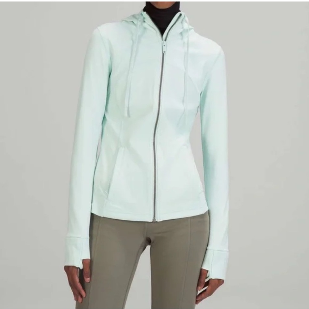 Lululemon Athletica mint Green hooded athletic jacket